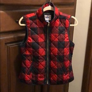 Old Navy buffalo plaid vest size S